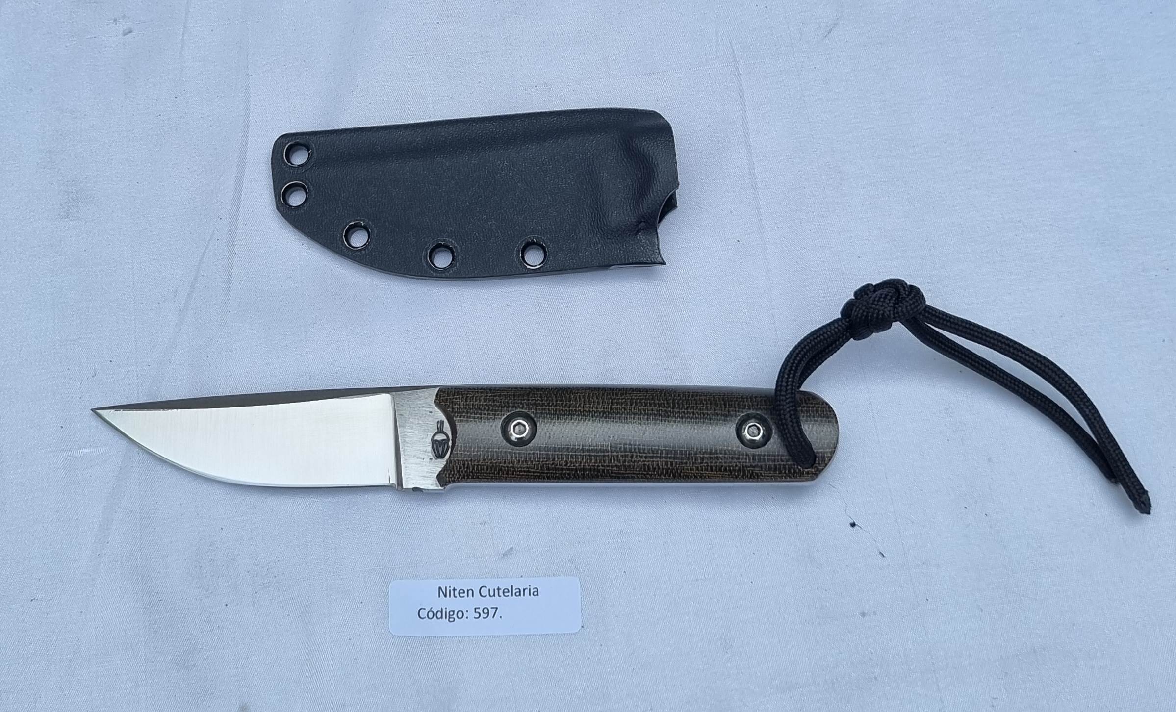 Faca EDC Artesanal Aço Inox Cabo Micarta 18 cm — Achiles Queiroz (Ref 597)
