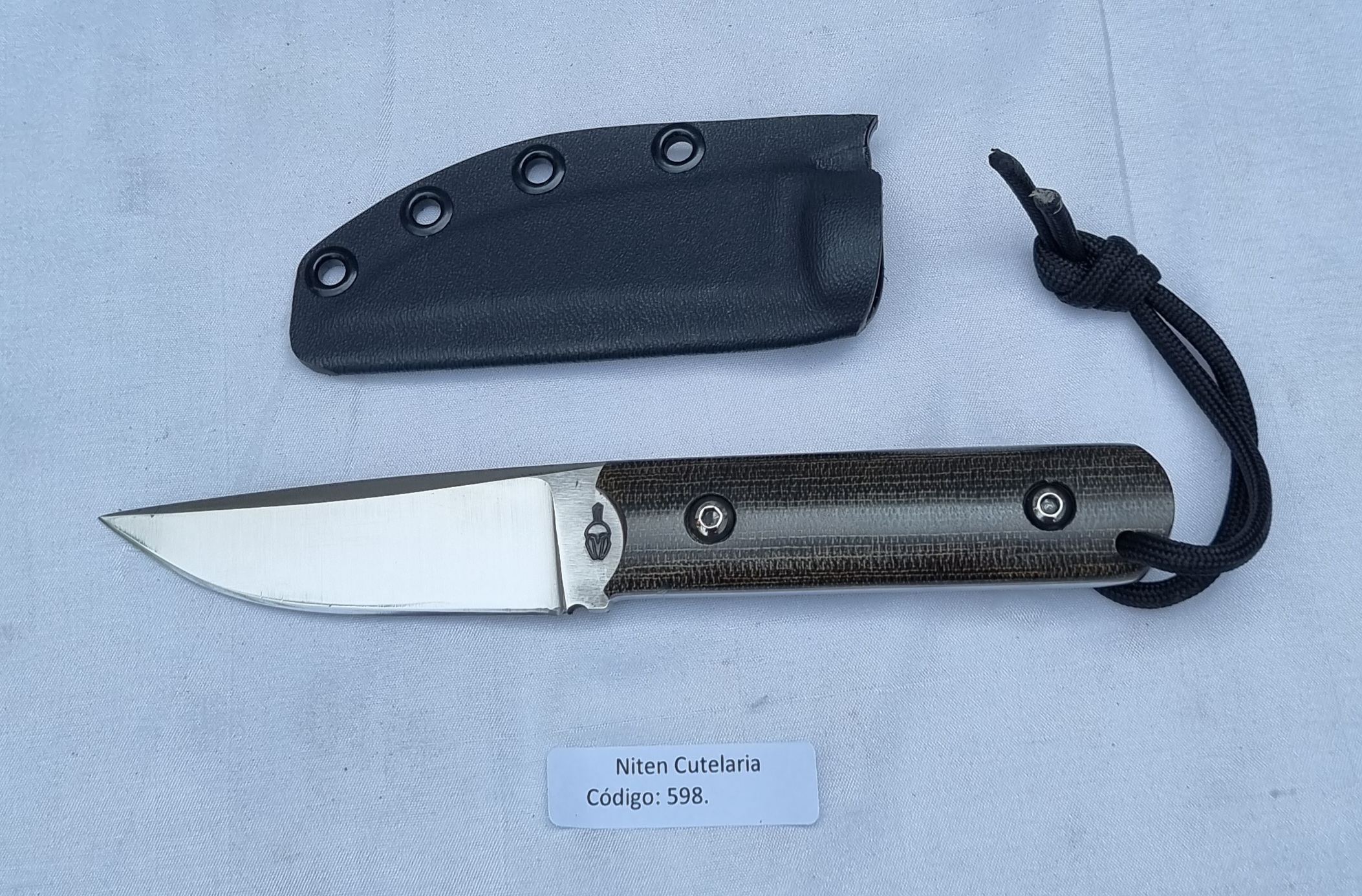 Faca EDC Artesanal Aço Inox Cabo Micarta 18 cm — Achiles Queiroz (Ref 598)