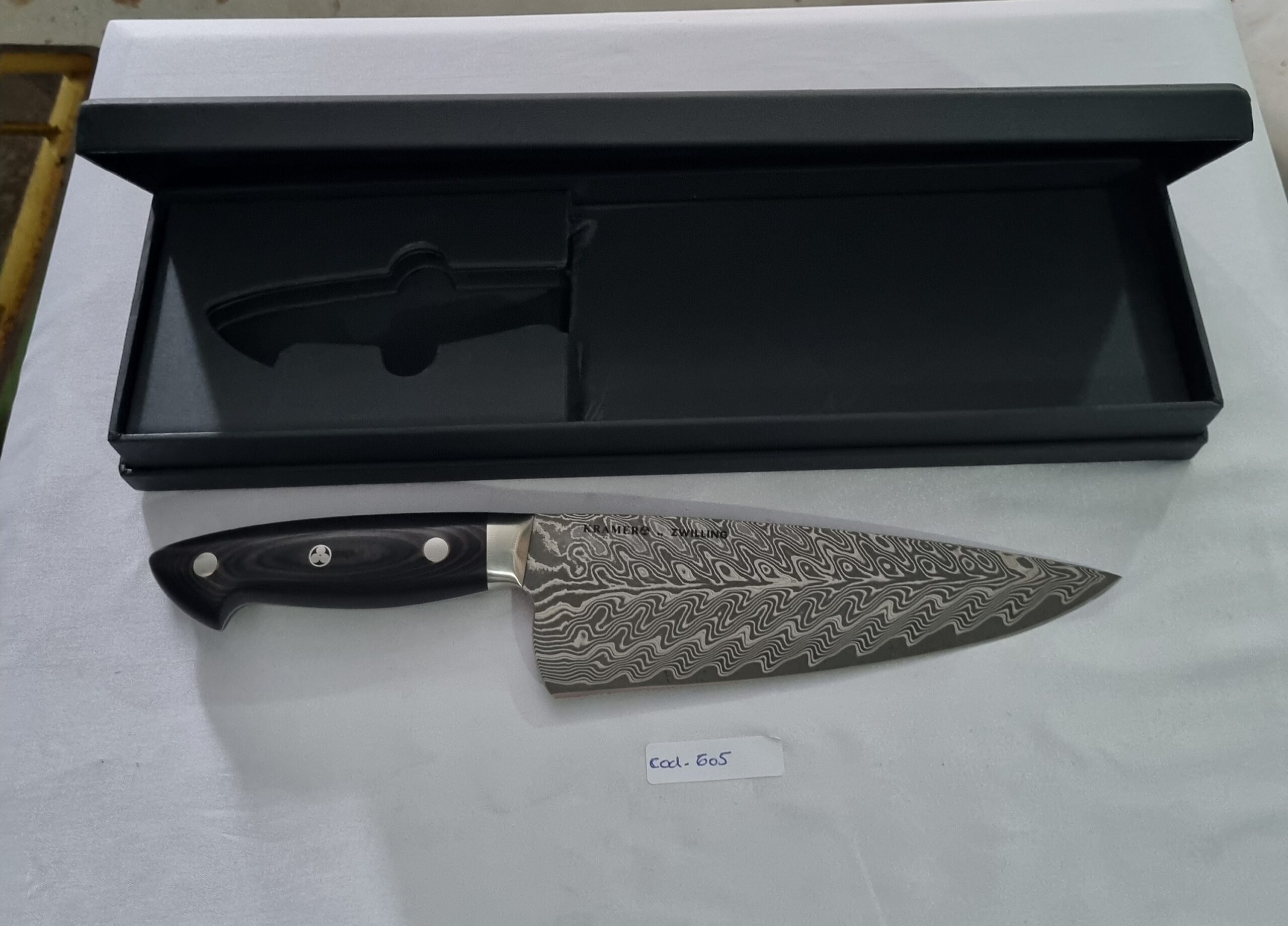 Faca de Cozinha Chef Aço Damasco 33 cm — Kramer x Zwilling (Ref 605)