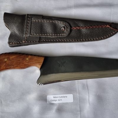 Faca Hunter Artesanal Aço Carbono Cabo Madeira 31 cm — L. F